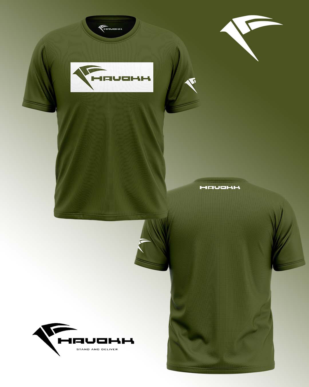 Army Green Dri fit Tee